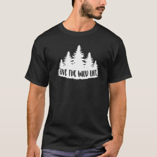 T-shirt Camping Vivez La Vie Sauvage Randonnée d'été Monta