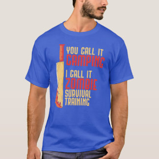 T-shirt Camping Zombieraining Cadeau effrayant d'Halloween