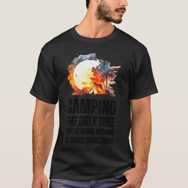 T-shirt Campinghe Onlyime Where Doing Nothing Is Doing boy (Devant)