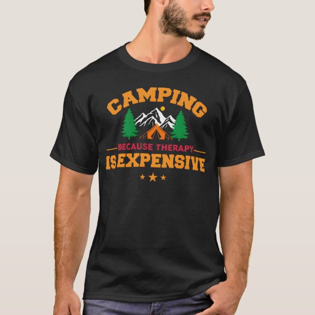 T-shirt Campingherapy Camp Adventure Outr Camper Gift gift (Devant)