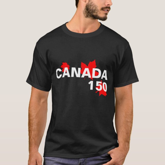 T-shirt Canada 150 ans anniversaire unique (Devant)