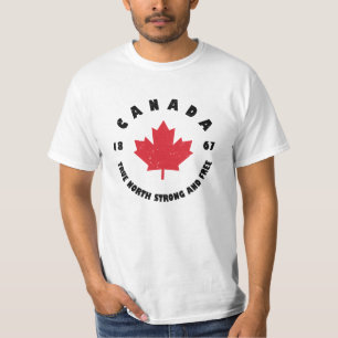 T-shirt Canada 1867 Véritable Nord Fort et libre