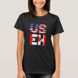 T-shirt Canada American Flag Us