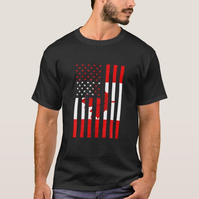 T-shirt Canada Amérique USA Canadian Pride Drapeau canadie (Devant)