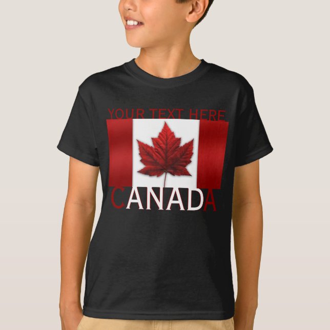 T-shirt Canada Chemise canadienne pour enfants Drapeau can (Devant)
