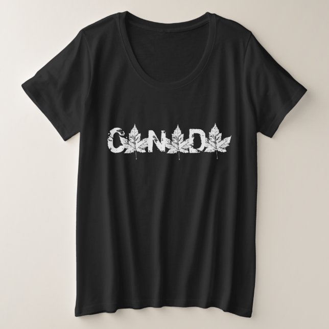 T-shirt Canada Chemise Souvenir Canada Plus Taille (Design devant)