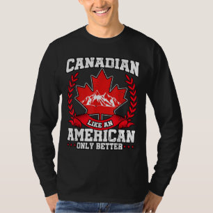 T-shirt Canada Drapeau Feuille d'érable USA American