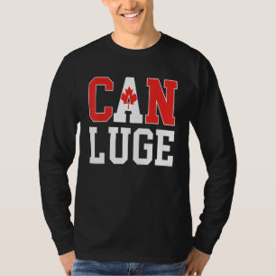 T-shirt Canada Drapeau Luge Rider Canadian Can Luge