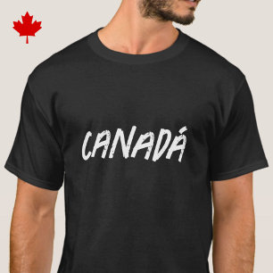 T-shirt Canada - en espagnol, en Español - noir + blanc