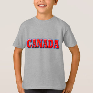 T-shirt Canada en lettres rouges en gras