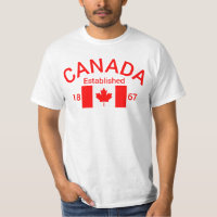Canada Est. 1867 avec drapeau canadien (rouge) - C