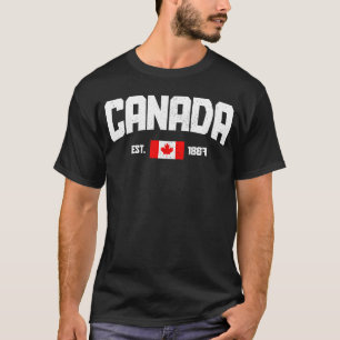 T-shirt Canada Est 1867 Feuille d'érable Roo de la Fierté