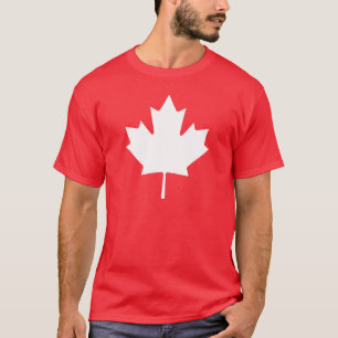 T-shirt Canada   Feuille d'érable blanche du drape