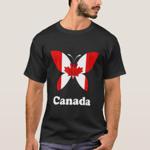 T-shirt Canada Feuille d'érable Canadian Pride Papillon Ca