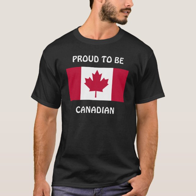 T-shirt Canada : Fière d'être canadienne (Devant)