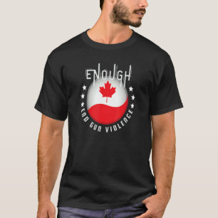 T-shirt Canada Flag End Gun Violence Non Arme Violence Sav