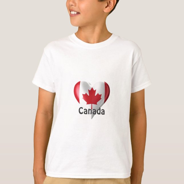 T-shirt Canada Flag Heart (Devant)