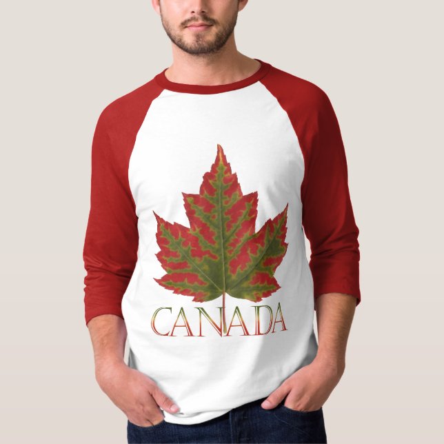 T-shirt Canada Jersey Automne Canada Maple Leaf Souvenirs (Devant)