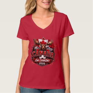 T-shirt Canada Oh Canada 2026 Fan de foot 