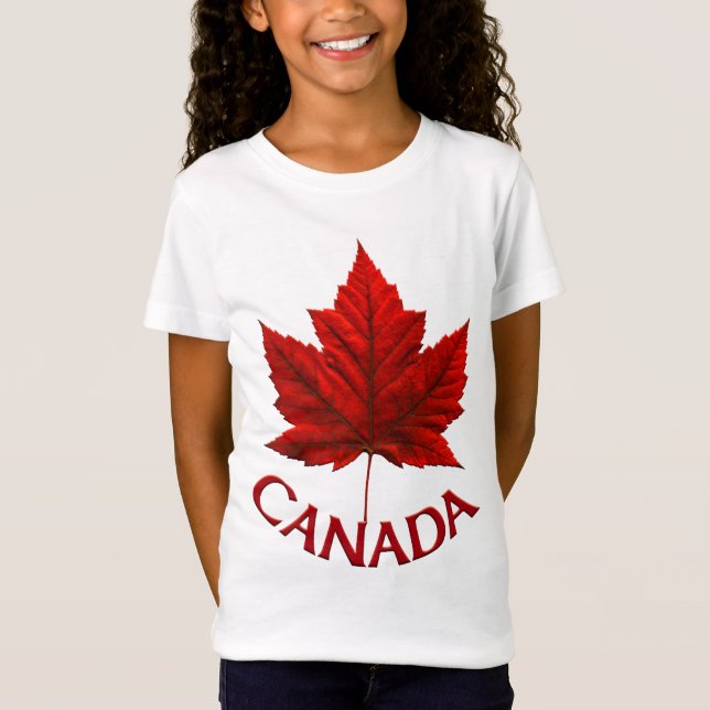 T-shirt Canada pour filles Souvenir Canada pour en (Devant)