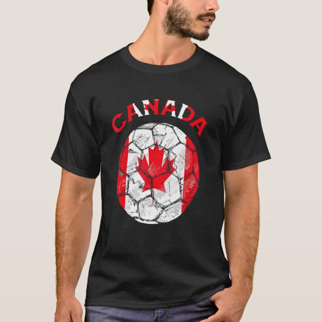 T-shirt Canada Soccer 2022 Enfants drapeau canadien pour l (Devant)