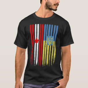 T-shirt Canada Ukraine Drapeau canadien ukrainien