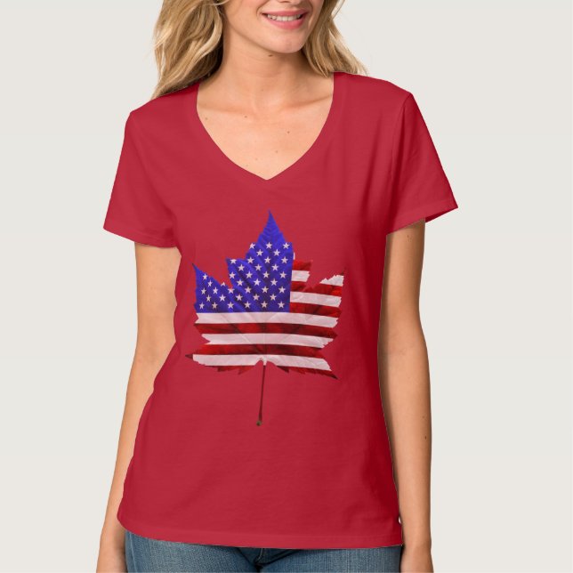 T-shirt Canada USA Souvenir (Devant)