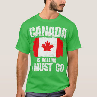 T-shirt Canada Voyage de drapeau canadien