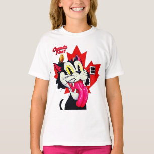 T-SHIRT CANADAFIRST AVEC CHAT ET OISEAU