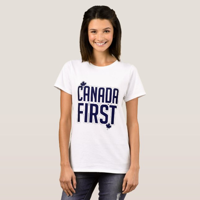 T-SHIRT CANADAFIRST NAVY BLUE (Devant entier)