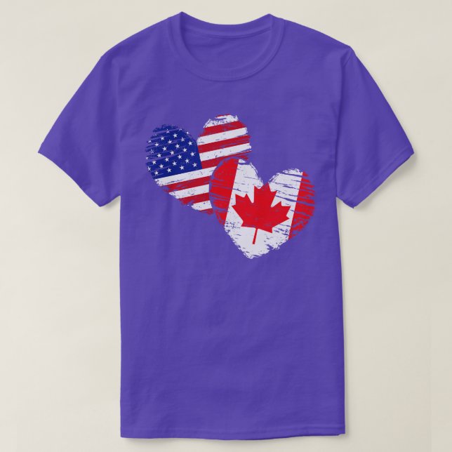 T-shirt Canadian American Friendship USA Canada (Design devant)