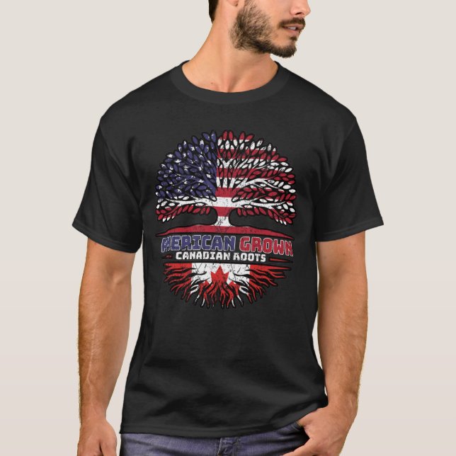 T-shirt Canadian Canada US American États-Unis (Devant)