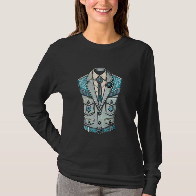 T-shirt Canadien Tuxedo Denim Tuxedo Canada Maple Leaf Den (Devant)