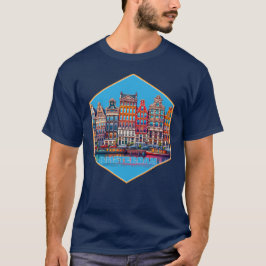 T-shirt Canal Amsterdam Pays-Bas Europe
