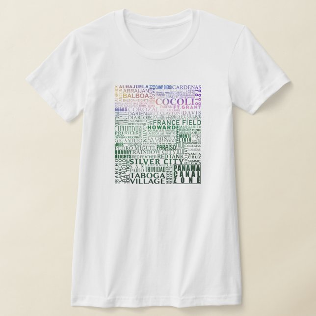 T-shirt Canal de Panama Zone Chaque Lieu (Coucher de solei (Poser)