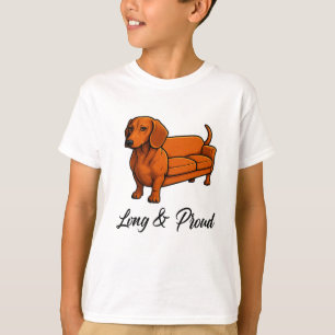 T-shirt Canapé Wiener De Chien Long Et Fier