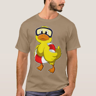 T-shirt Canard À La Baignade Avec Bague Bague De Plongée L