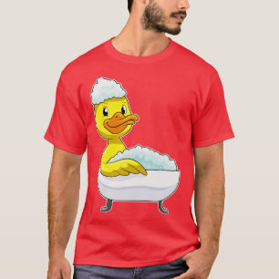 T-shirt Canard à la baignade avec mousse de baignoire