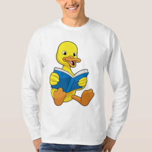 T-shirt Canard à la lecture avec livre