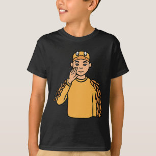 T-shirt Canard Animal ASL Geste Mains Sourde Perte d'audit