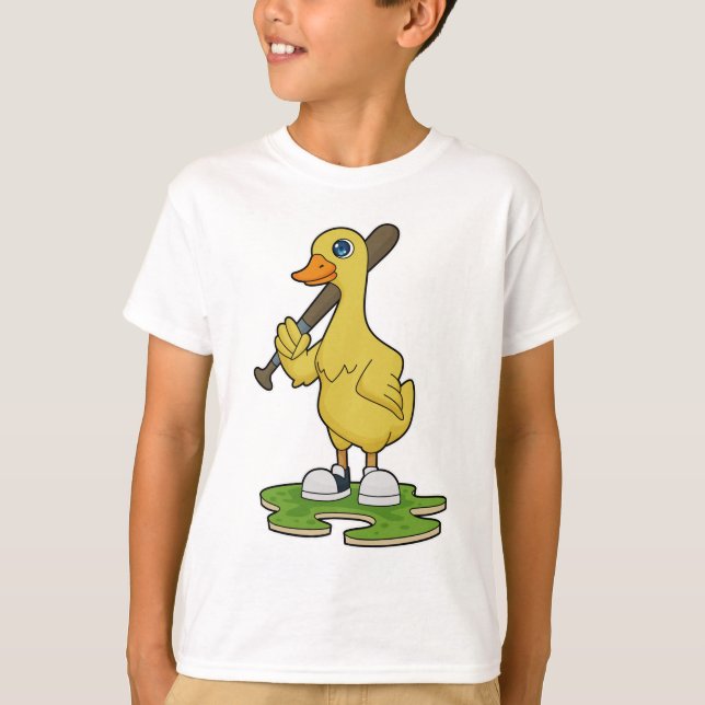T-shirt Canard au baseball avec batte de baseball (Devant)