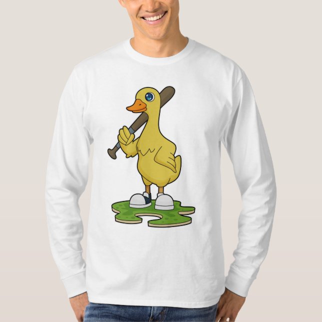 T-shirt Canard au baseball avec batte de baseball (Devant)