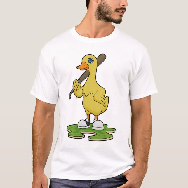 T-shirt Canard au baseball avec batte de baseball (Devant)