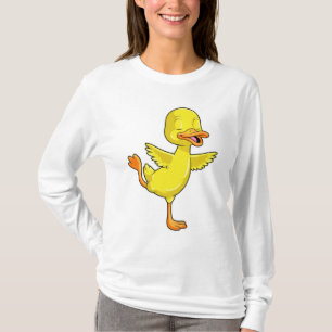 T-shirt Canard au Yoga Fitness sur une jambe