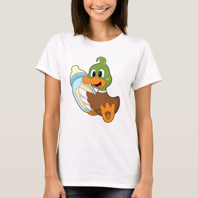 T-shirt Canard avec bouteille de lait (Devant)
