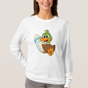 T-shirt Canard avec bouteille de lait