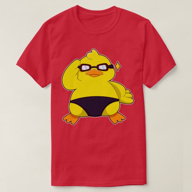 T-shirt Canard Avec Lunettes De Soleil (Design devant)