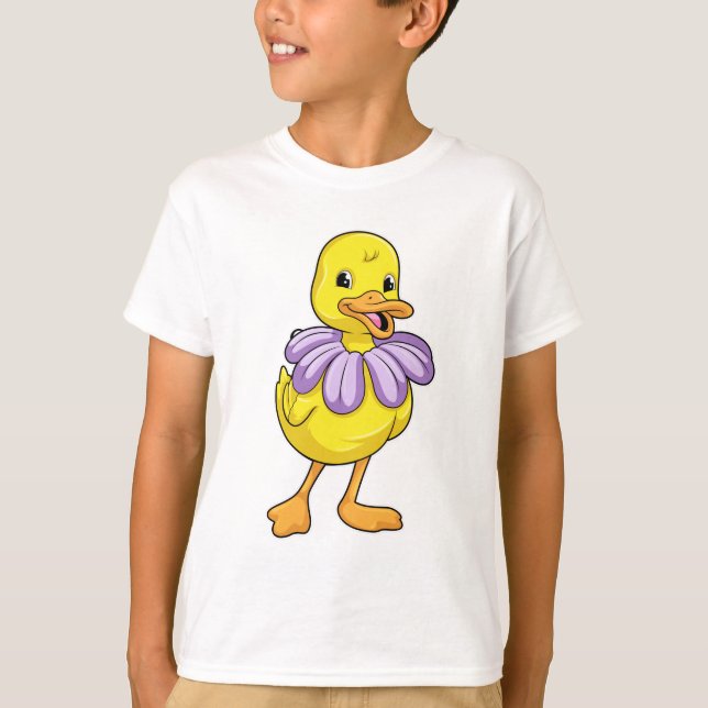 T-shirt Canard avec marguerite (Devant)