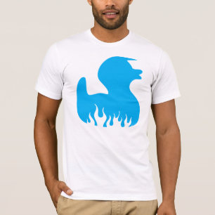 T-shirt Canard bleu de rockabilly