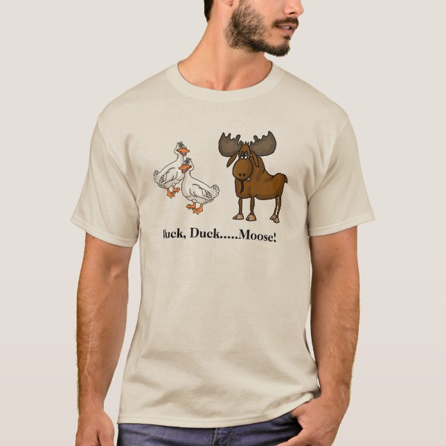 T-shirt Canard, Canard Moose Drôle Hommes / Garçons Chasse (Devant)